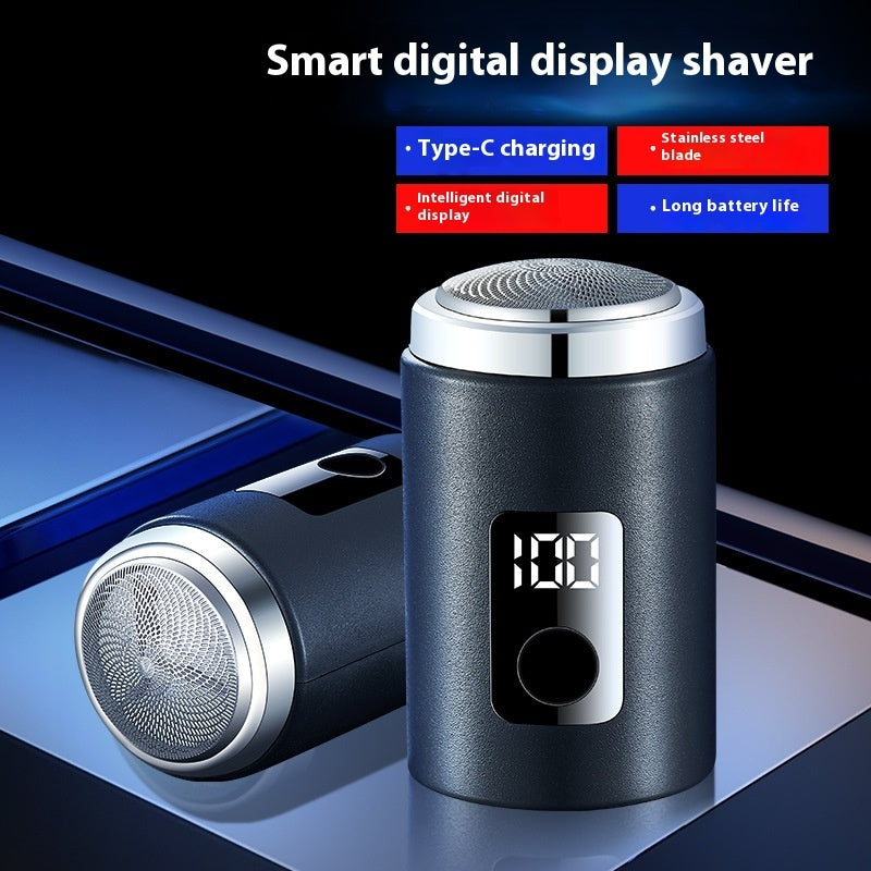 Mini Men’s Electric Shaver – Compact USB Rechargeable Razor with Power Display - HZ Mobile