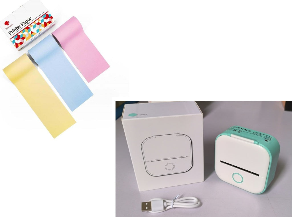 Portable Mini Thermal Label Printer Home Photo Printer Student Wrong Question Printer Bluetooth-compatible Mini Label Printer Price Tag - HZ Mobile