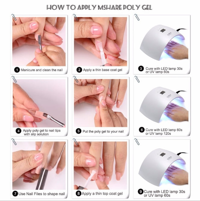Poly Gel for Nails – Easy Builder Gel for Quick DIY & Professional Nail Extensions - HZ Mobile