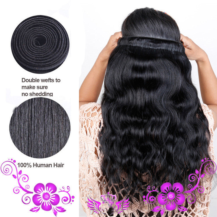Peruvian Virgin Hair Body Wave – 100% Real Human Hair Weave Bundles, Natural Black Extensions - HZ Mobile