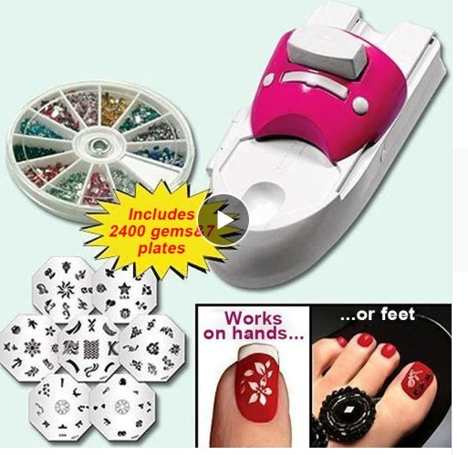 DIY Portable Nail Art Printer – Stamping Tool & Polish Decoration Machine Nail Stamper Set for Creative Nail Design - HZ Mobile