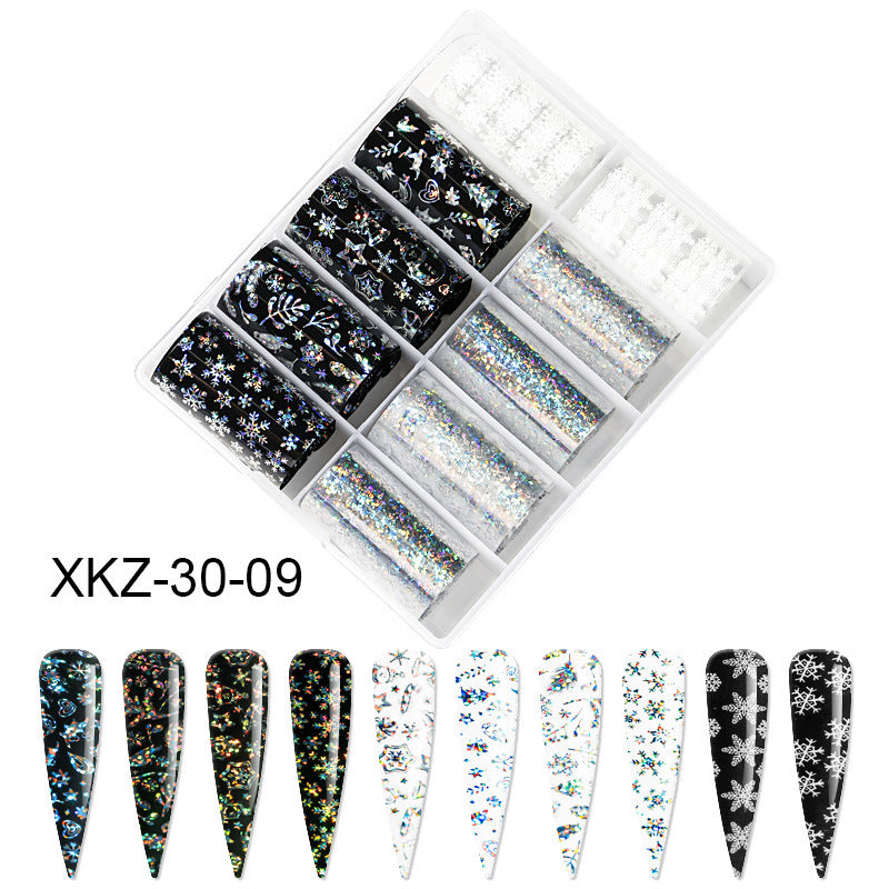 Butterfly & Star Nail Transfer Paper – Laser Foil Stickers for DIY European & American Nail Art - HZ Mobile