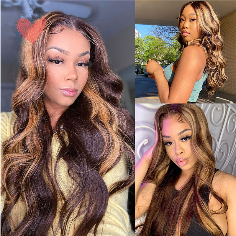 Women’s Fashion Long Curly Wig – Foreign Trade Synthetic Fiber Wigs with Rose Net Cap - HZ Mobile