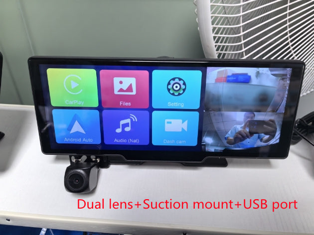 1026-inch Full Touch Screen All-in-one Car Navigation Device Front And Rear Dual Recording HD Recording P Split Screen Display - HZ Mobile