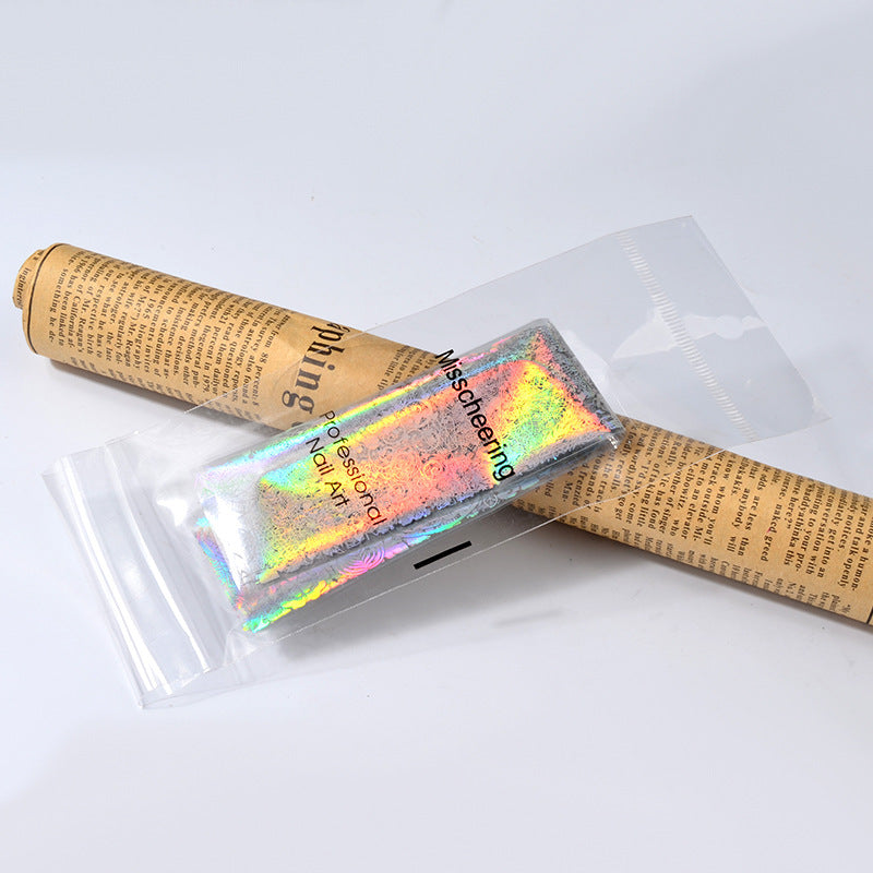 Laser Star Nail Stickers – Thermal Transfer Symphony Foil Decals for DIY & Salon Nail Art - HZ Mobile