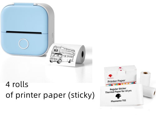 Portable Mini Thermal Label Printer Home Photo Printer Student Wrong Question Printer Bluetooth-compatible Mini Label Printer Price Tag - HZ Mobile