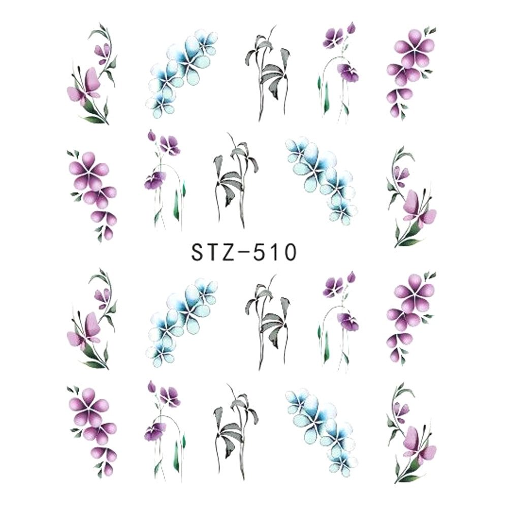 Butterfly & Flower Nail Sticker – 1pc Water Transfer Decal Slider for Nail Art & Manicure Wraps (JISTZ508) - HZ Mobile