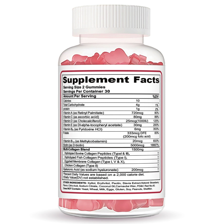 Collagen Peptide Gummies – Skin, Hair & Joint Support Beauty Supplement - HZ Mobile