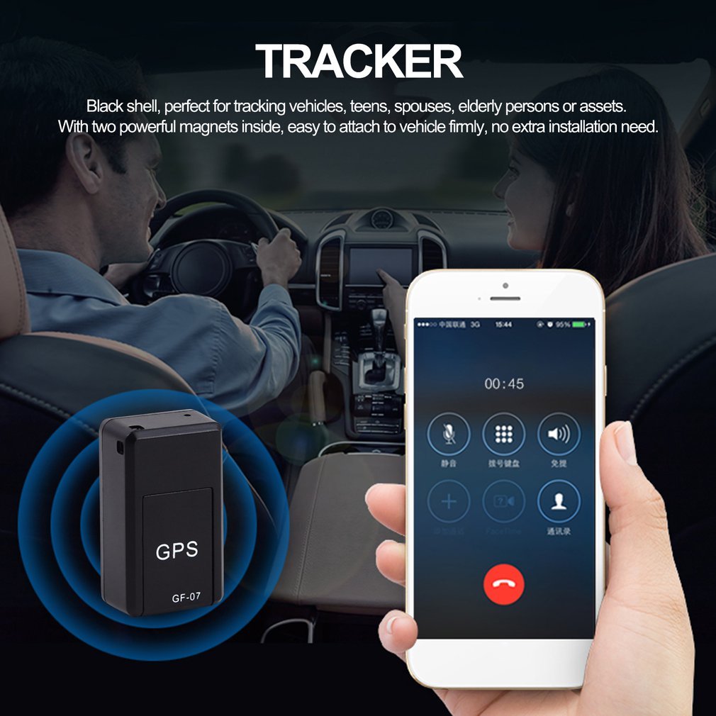 Car Tracker Magnetic Mini Car Tracker GPS Real Time Tracking Locator Device Recordable Anti-lost Rechargeable Locator - HZ Mobile