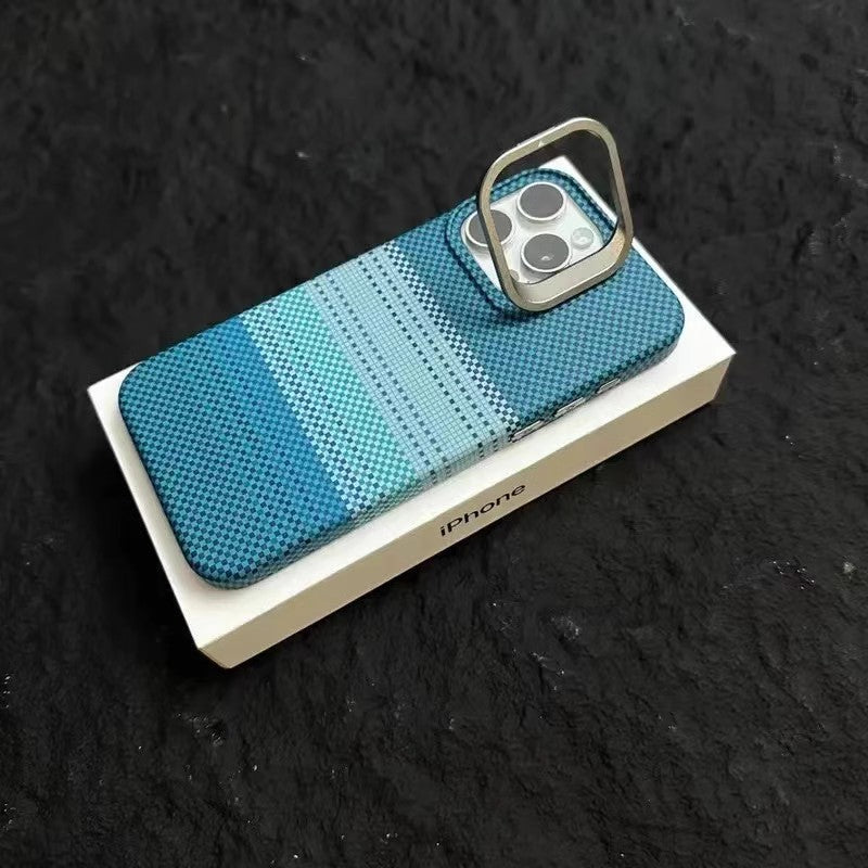 Woven Pattern Autumn & Winter Solid Color Drop-Resistant iPhone Case - HZ Mobile