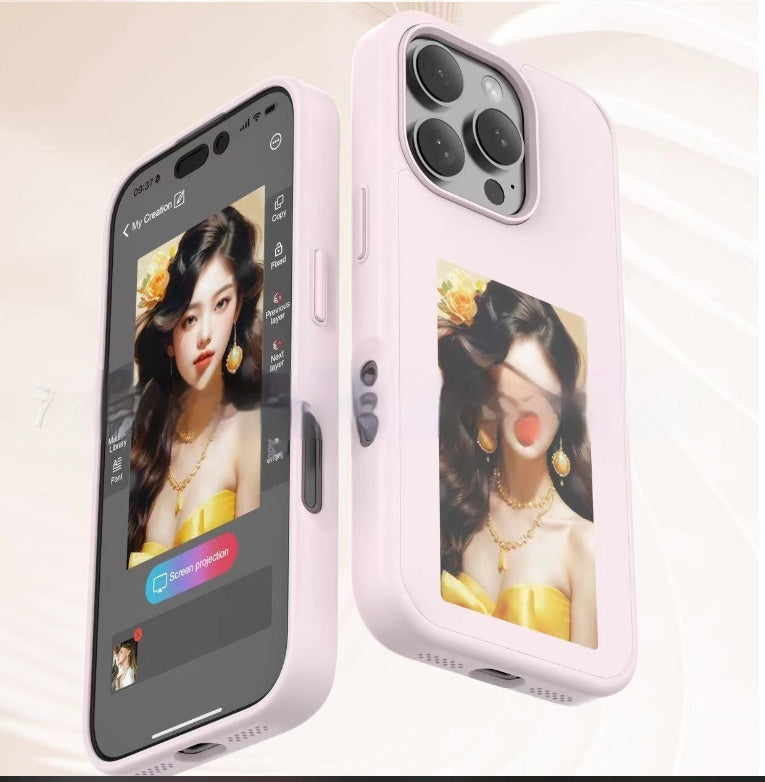 E-ink Screen Phone Case Unlimited Screen Projection Personalized Phone Cover Battery Free New Designer Luxury Phone Case - HZ Mobile