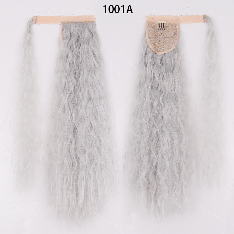 Water Wave Ponytail Wig – Velcro Wrap Synthetic High-Temperature Fiber - HZ Mobile