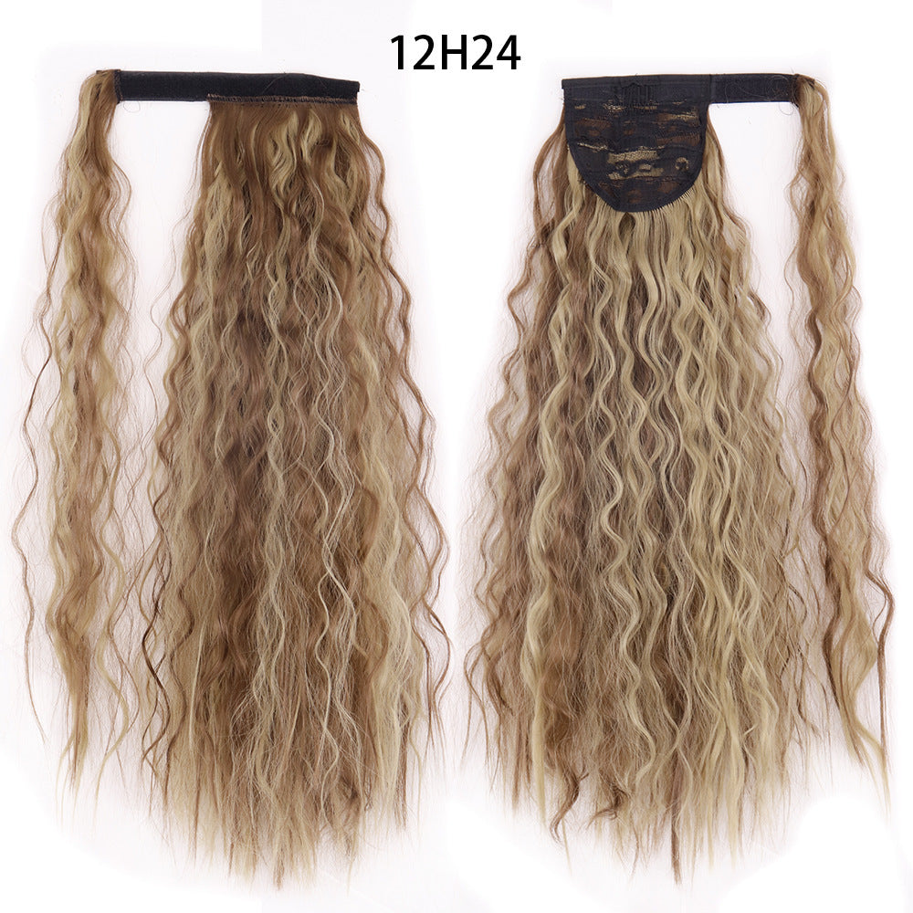 Water Wave Ponytail Wig – Velcro Wrap Synthetic High-Temperature Fiber - HZ Mobile