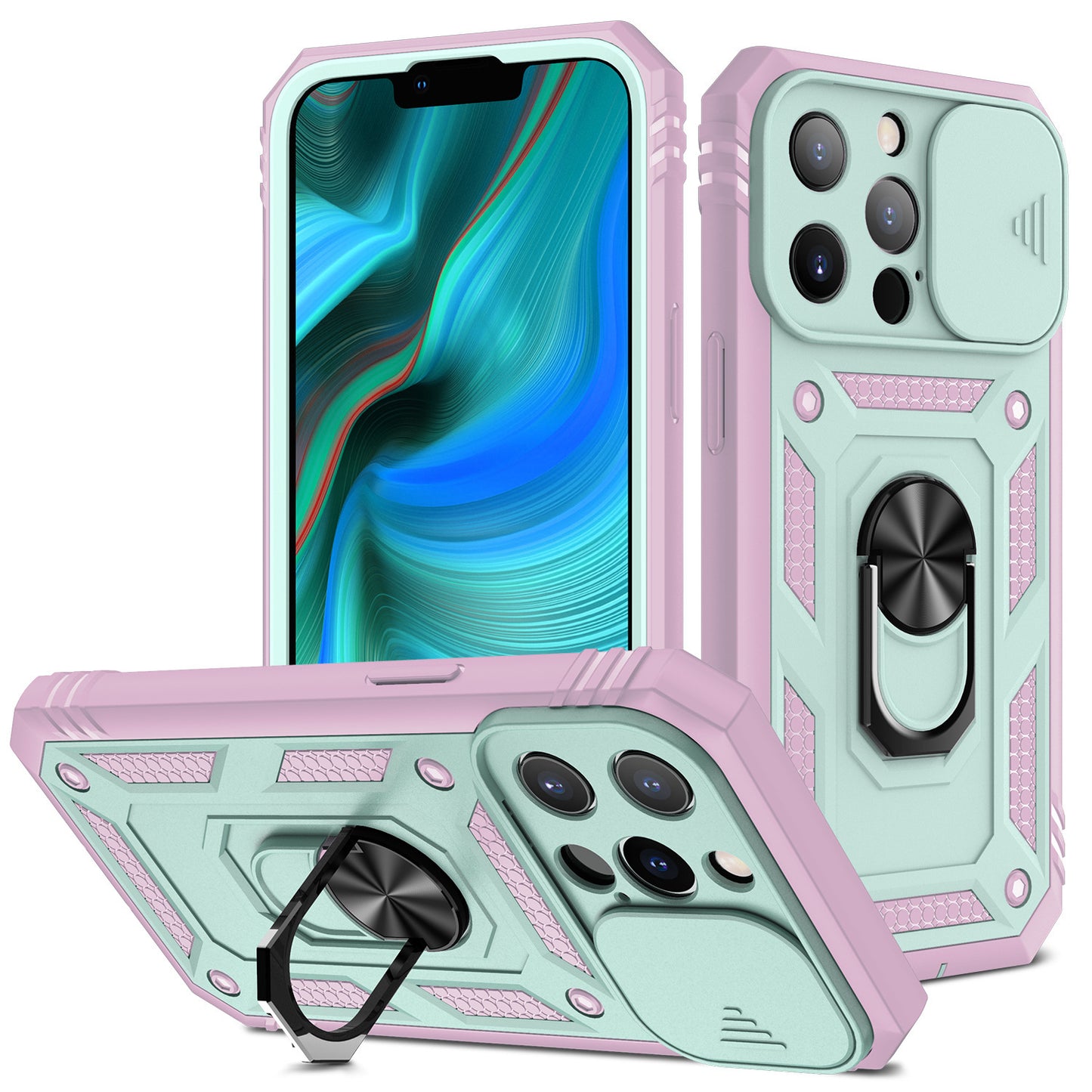 New Magnetic Mobile Phone Case With Sliding Window Bracket - HZ Mobile