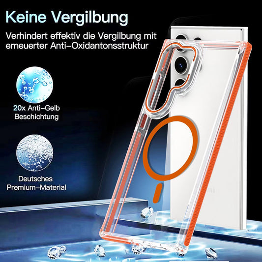 Two-Tone Magnetic Case for Samsung Galaxy S25 Ultra – Colorful Hardware Protective Cover - HZ Mobile