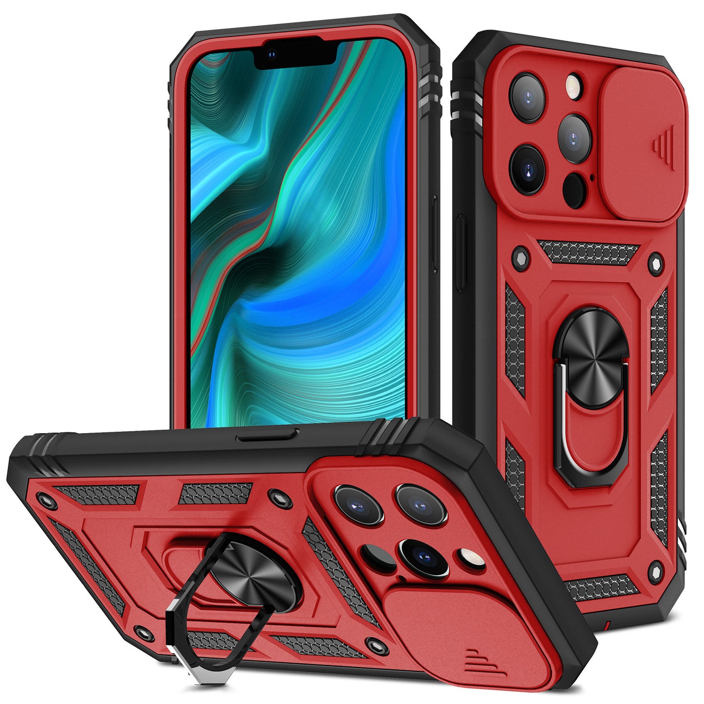 New Magnetic Mobile Phone Case With Sliding Window Bracket - HZ Mobile