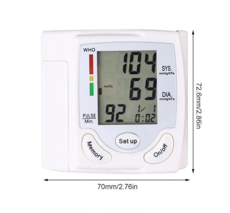 Wrist Blood Pressure Monitor – Fully Automatic Electronic BP Measuring Device for Home & Elderly Use - HZ Mobile