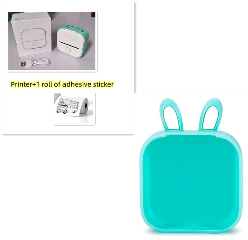 Portable Mini Thermal Label Printer Home Photo Printer Student Wrong Question Printer Bluetooth-compatible Mini Label Printer Price Tag - HZ Mobile