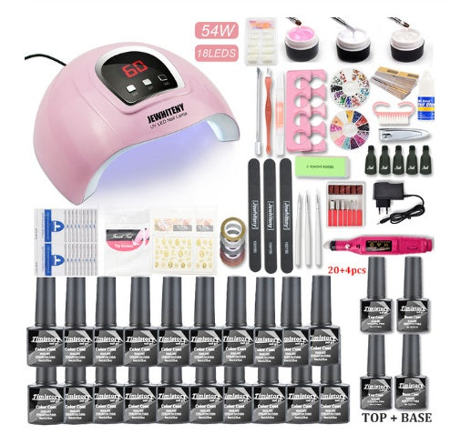 80W Nail Phototherapy Lamp – UV LED Gel Nail Dryer Machine Set for DIY & Professional Manicure - HZ Mobile