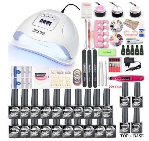 80W Nail Phototherapy Lamp – UV LED Gel Nail Dryer Machine Set for DIY & Professional Manicure - HZ Mobile