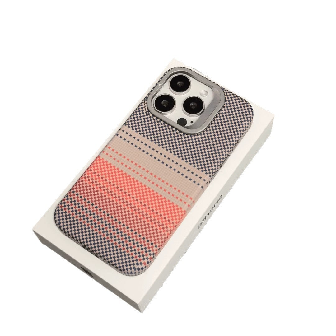 Woven Pattern Autumn & Winter Solid Color Drop-Resistant iPhone Case - HZ Mobile