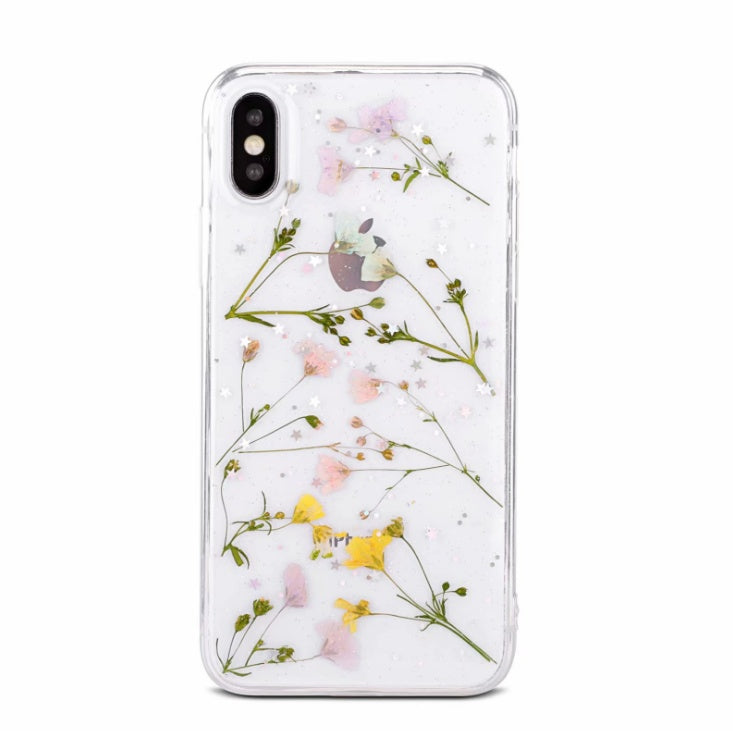 Small floral real flower anti-drop transparent protective cover - HZ Mobile