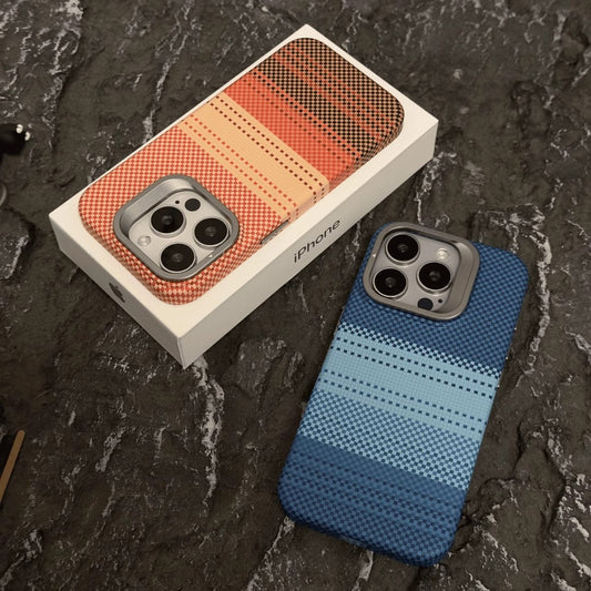 Woven Pattern Autumn & Winter Solid Color Drop-Resistant iPhone Case - HZ Mobile