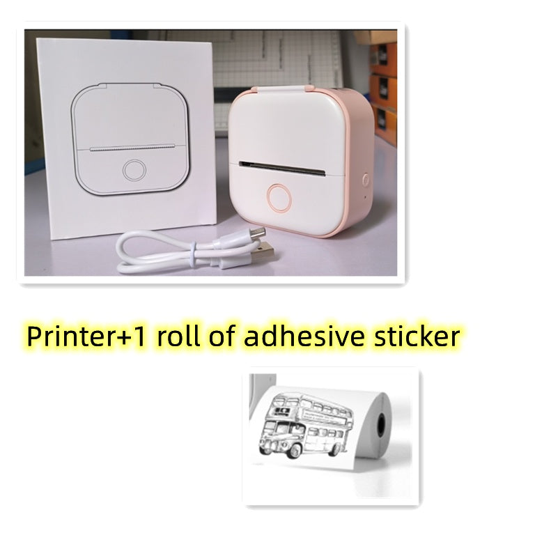 Portable Mini Thermal Label Printer Home Photo Printer Student Wrong Question Printer Bluetooth-compatible Mini Label Printer Price Tag - HZ Mobile