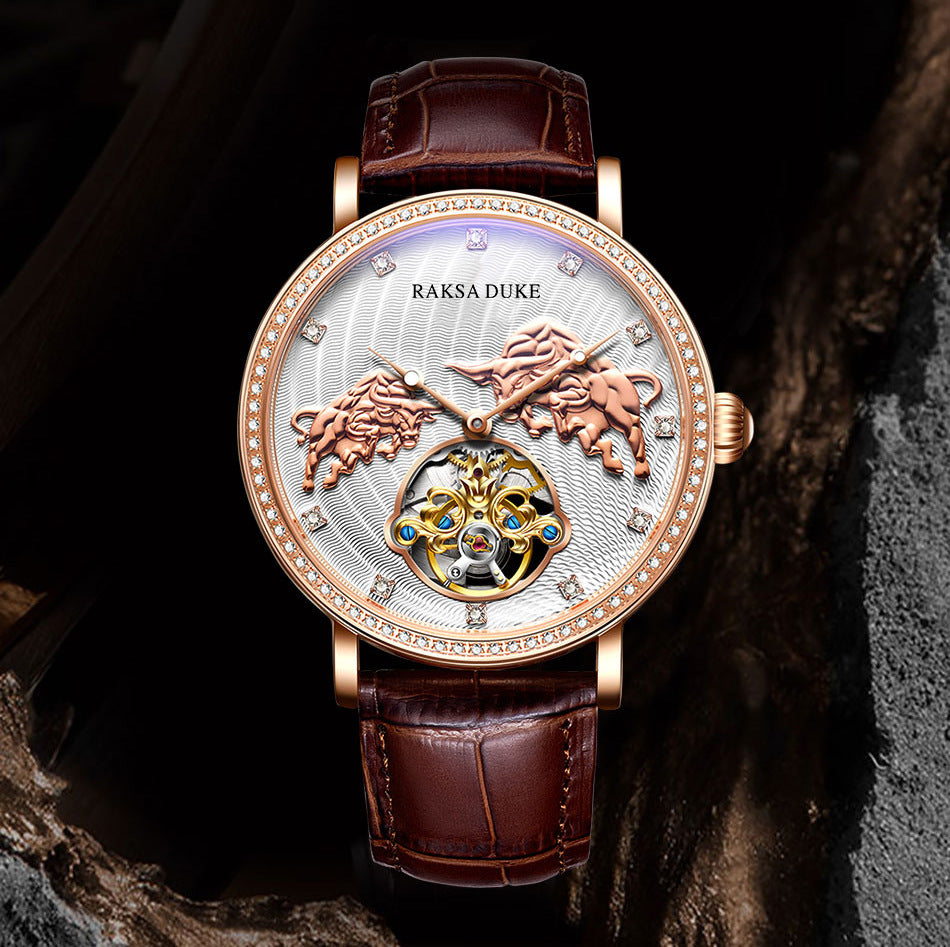 Diamond-Embedded Commemorative Waterproof Mechanical Watch – HZ Mobile - HZ Mobile