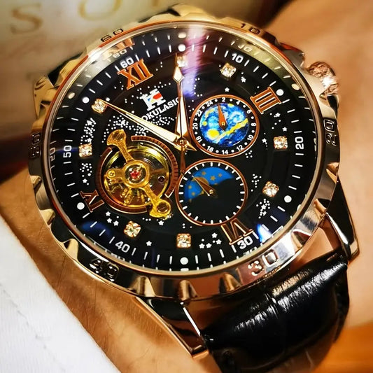 Large Dial Hollow Automatic Mechanical Watch for Men – HZ Mobile - HZ Mobile