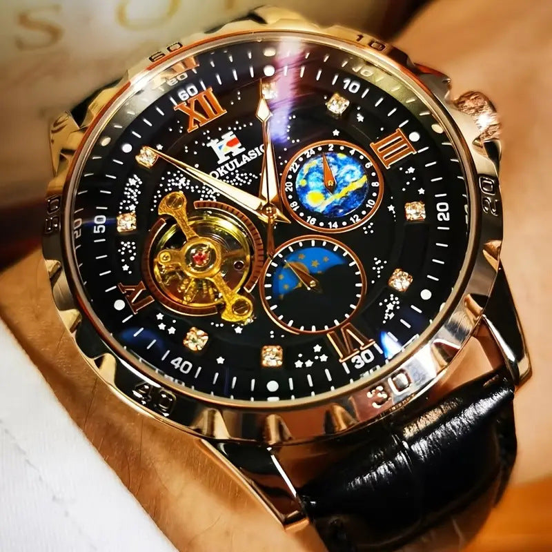 Large Dial Hollow Automatic Mechanical Watch for Men – HZ Mobile - HZ Mobile