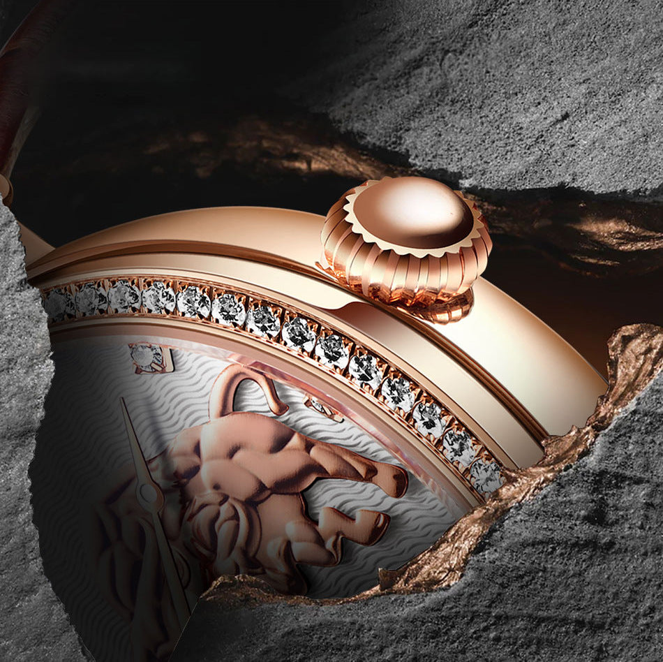 Diamond-Embedded Commemorative Waterproof Mechanical Watch – HZ Mobile - HZ Mobile