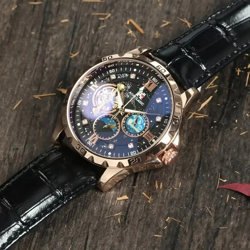 Large Dial Hollow Automatic Mechanical Watch for Men – HZ Mobile - HZ Mobile