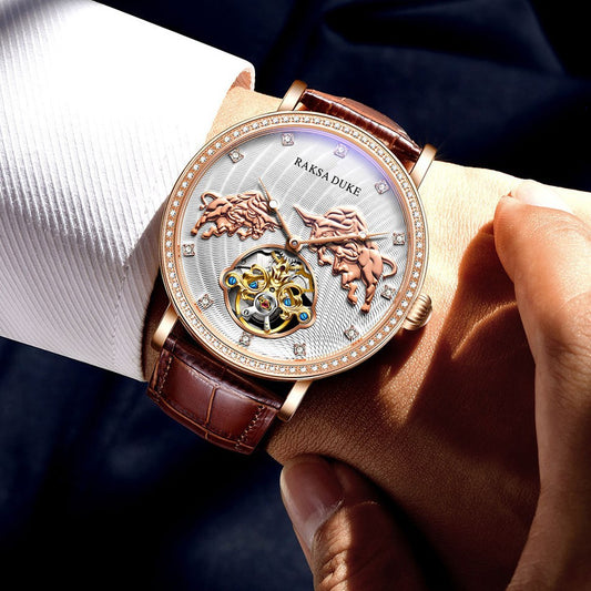Diamond-Embedded Commemorative Waterproof Mechanical Watch – HZ Mobile - HZ Mobile