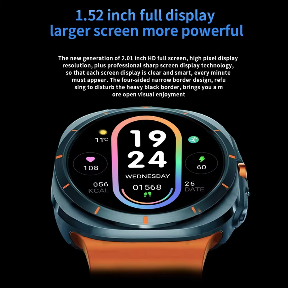 LAXASFIT Smart Watch 1.52″ AMOLED Screen – Bluetooth Talk, Fitness & Sports Tracker - HZ Mobile