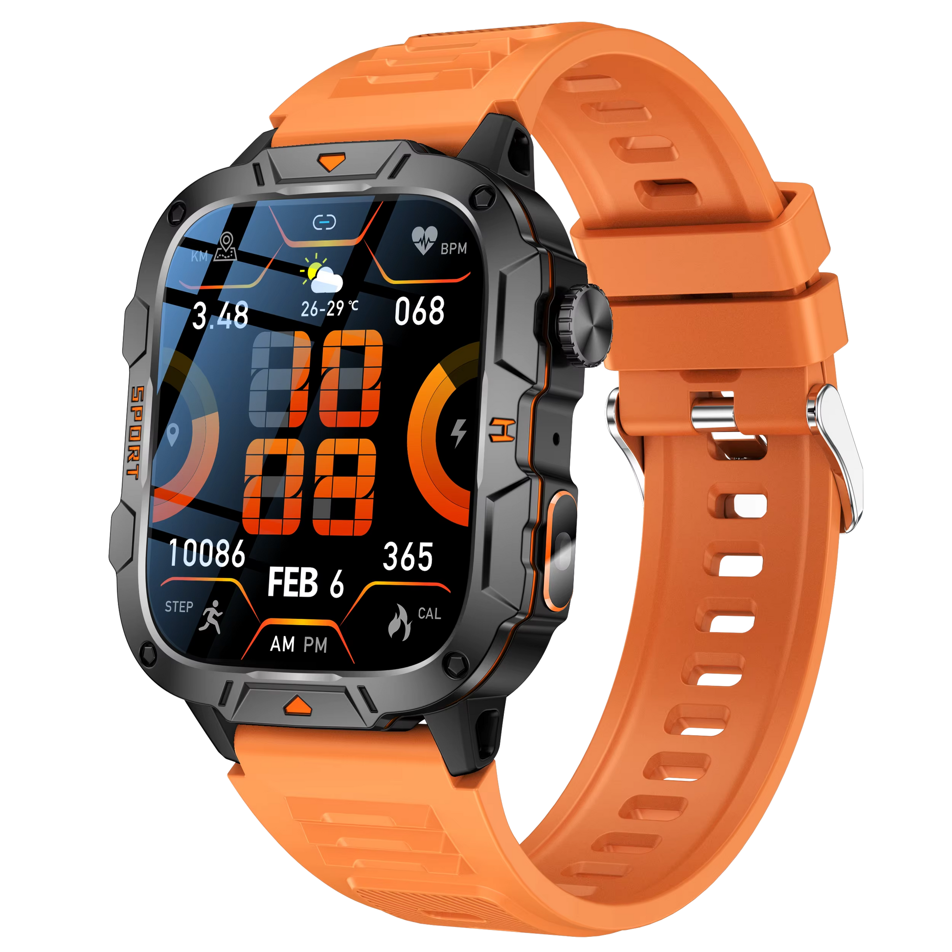 AWQX18 Smartwatch – Military Style Fitness Tracker with GPS, Compass & Bluetooth Call - HZ Mobile
