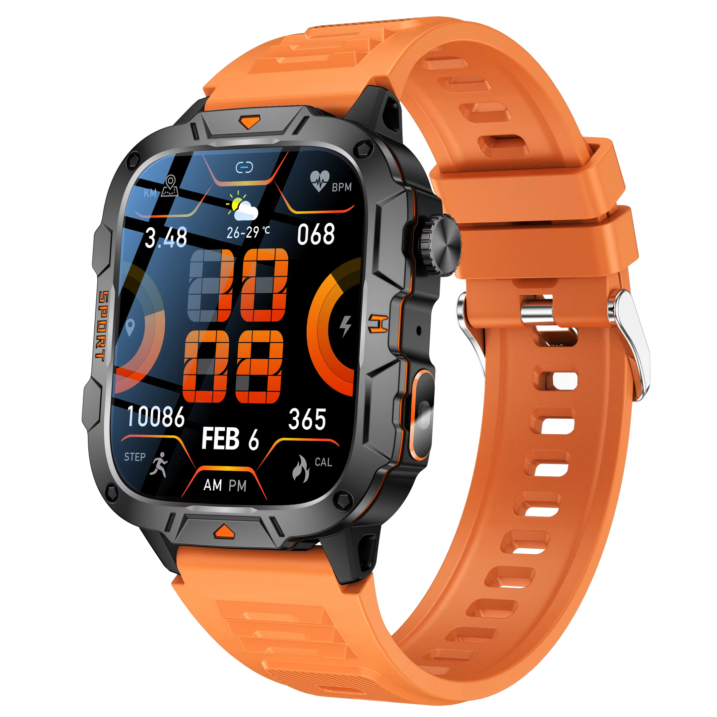 AWQX18 Smartwatch – Military Style Fitness Tracker with GPS, Compass & Bluetooth Call - HZ Mobile