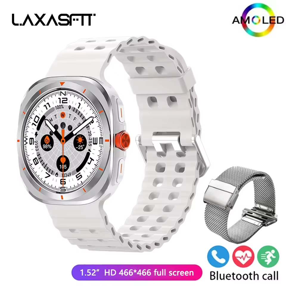 LAXASFIT Smart Watch 1.52″ AMOLED Screen – Bluetooth Talk, Fitness & Sports Tracker - HZ Mobile