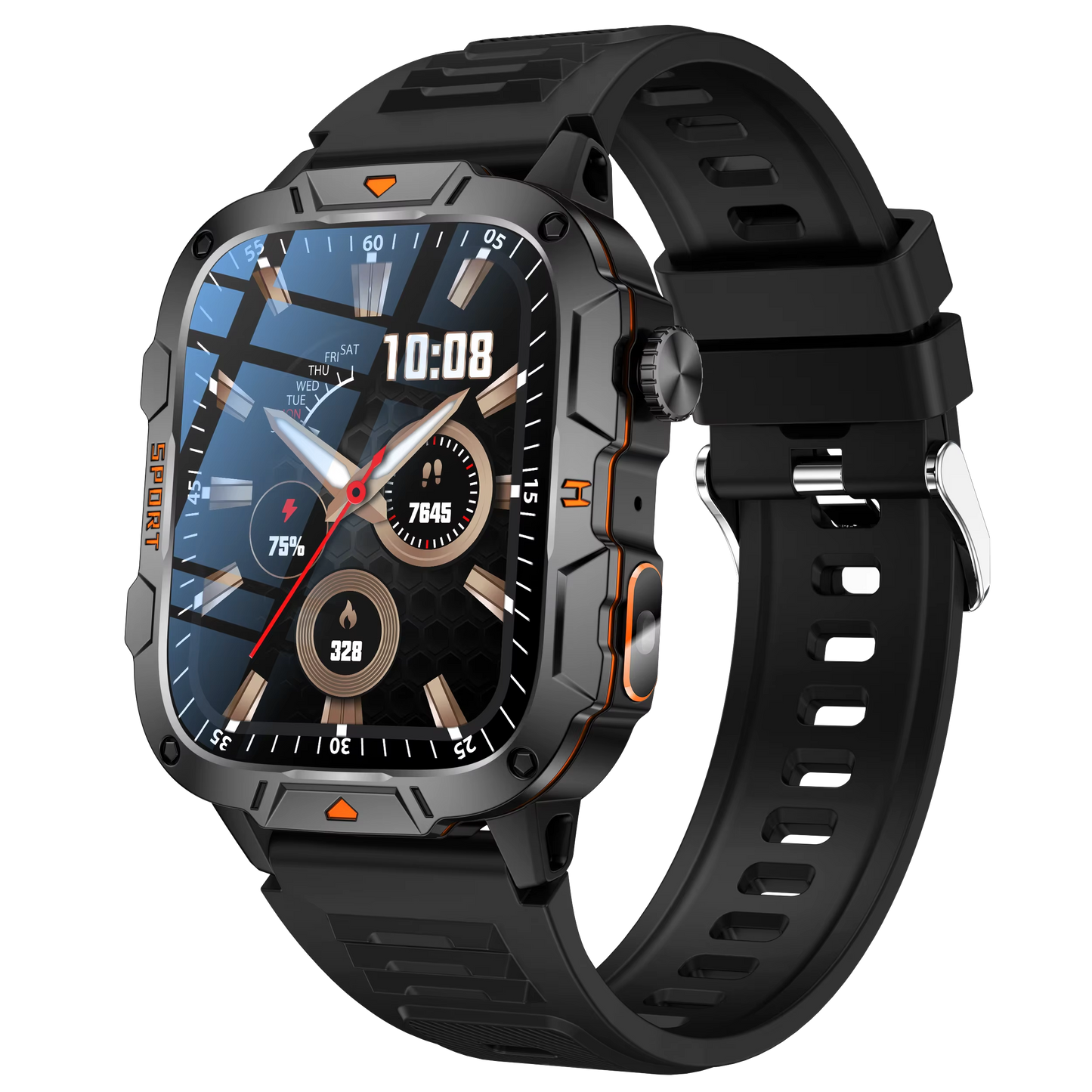AWQX18 Smartwatch – Military Style Fitness Tracker with GPS, Compass & Bluetooth Call - HZ Mobile