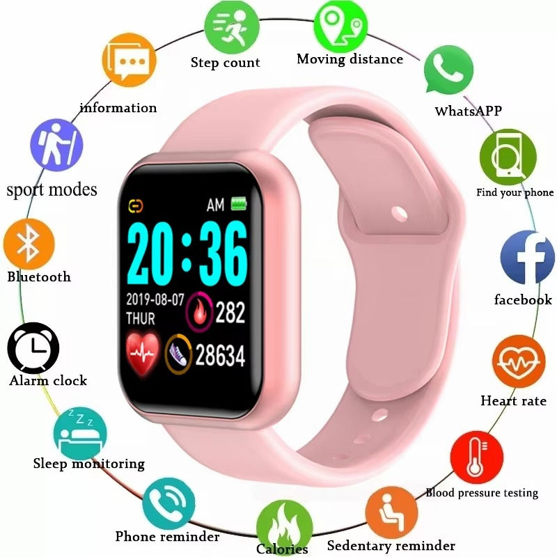 Y68 Smartwatch D20 – Multifunctional Bluetooth Fitness Tracker for Men & Women - HZ Mobile