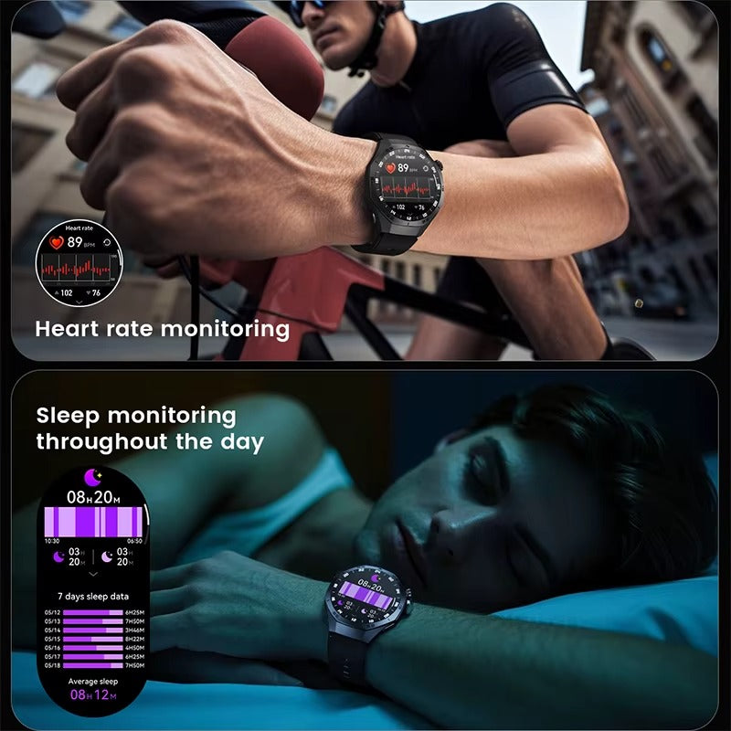2025 SmartWatch AMOLED Screen GPS Bluetooth Call – Android & iOS Compatible - HZ Mobile