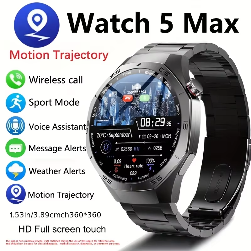 2025 SmartWatch AMOLED Screen GPS Bluetooth Call – Android & iOS Compatible - HZ Mobile