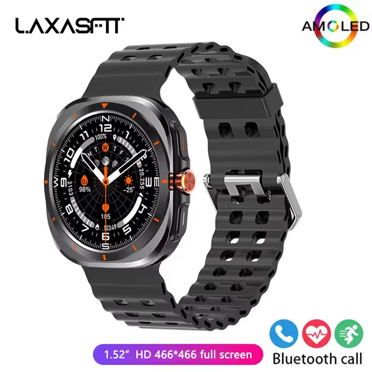 LAXASFIT Smart Watch 1.52″ AMOLED Screen – Bluetooth Talk, Fitness & Sports Tracker - HZ Mobile
