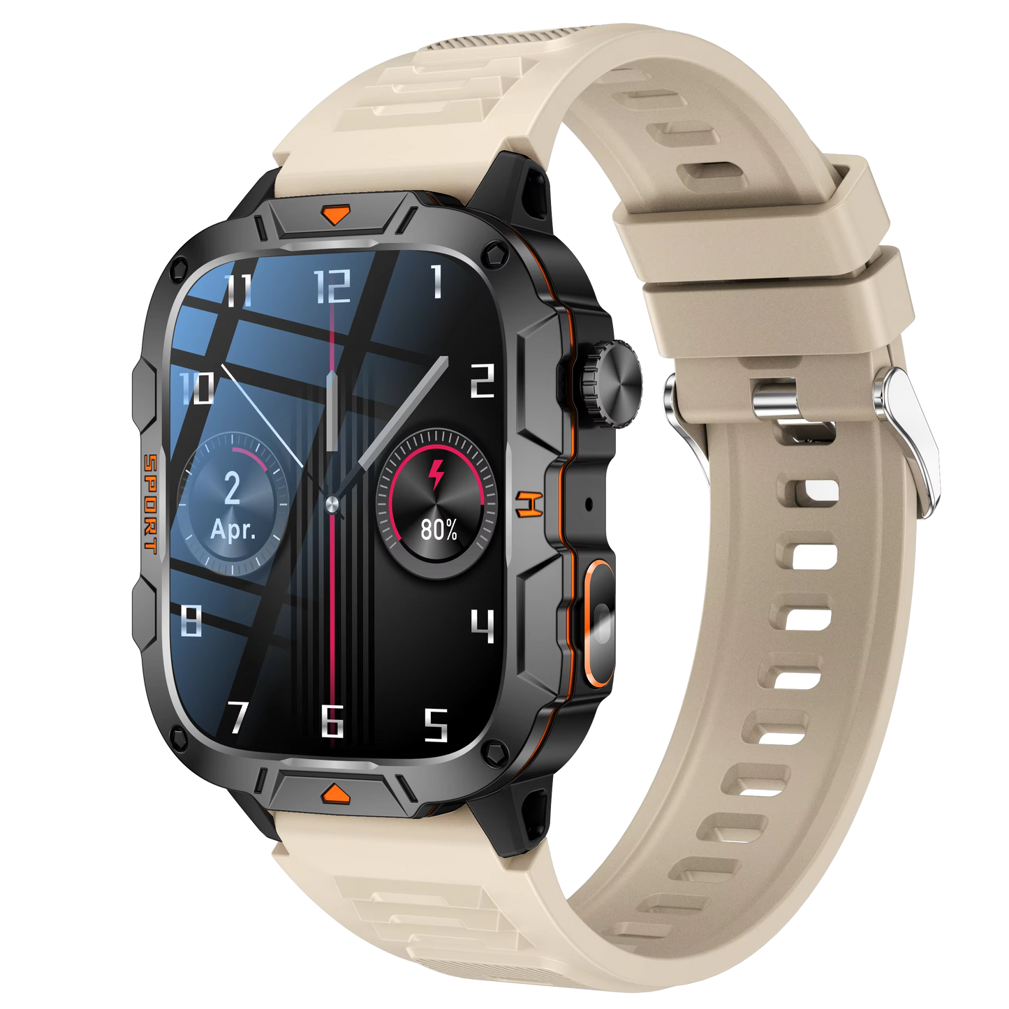 AWQX18 Smartwatch – Military Style Fitness Tracker with GPS, Compass & Bluetooth Call - HZ Mobile