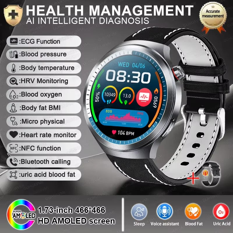2025 Xiaomi Health Tracker Smartwatch — ECG + PPG, Uric Acid & Blood Lipids Monitoring, Body Analysis & Blood Pressure - HZ Mobile