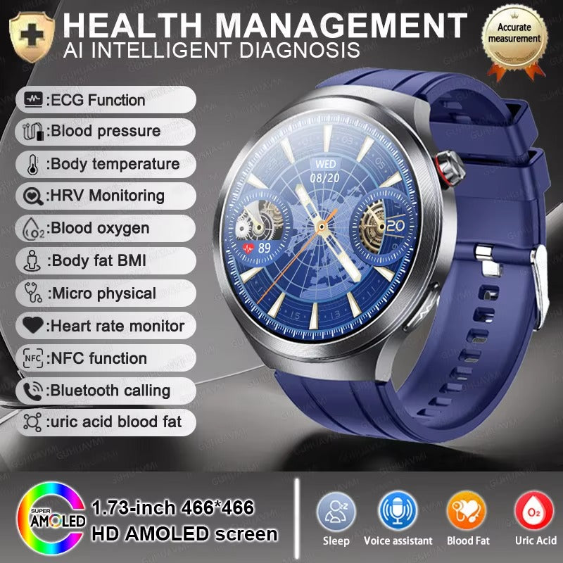 2025 Xiaomi Health Tracker Smartwatch — ECG + PPG, Uric Acid & Blood Lipids Monitoring, Body Analysis & Blood Pressure - HZ Mobile