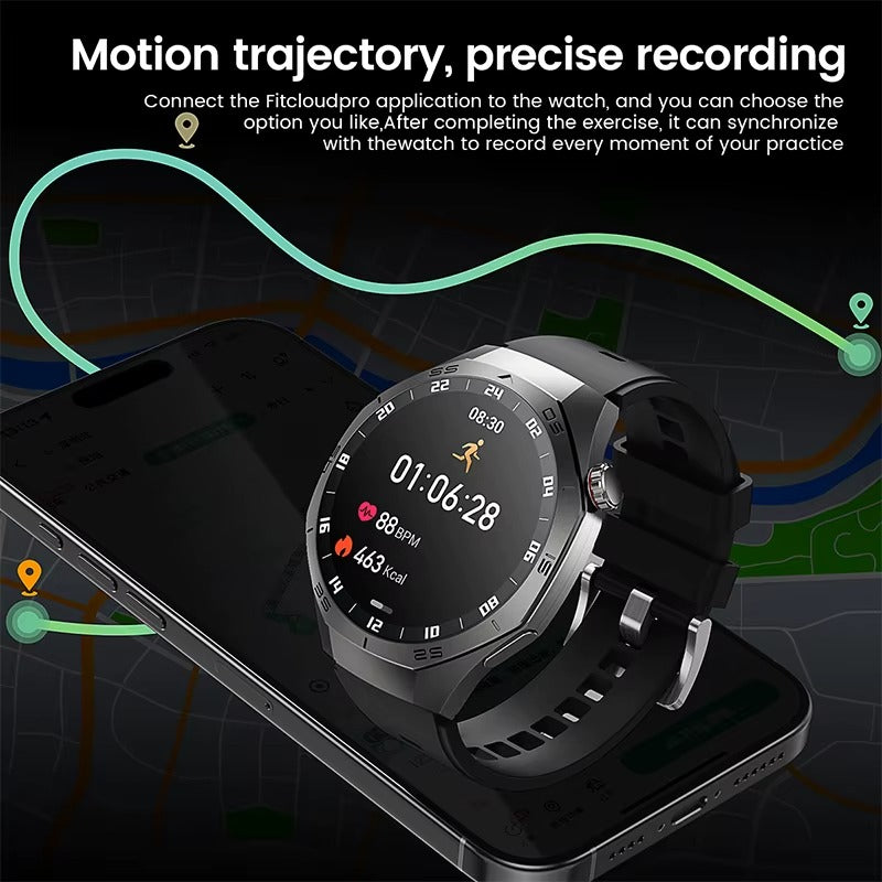 2025 SmartWatch AMOLED Screen GPS Bluetooth Call – Android & iOS Compatible - HZ Mobile