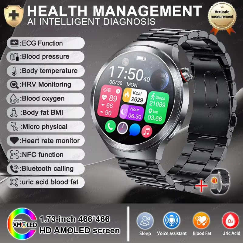 2025 Xiaomi Health Tracker Smartwatch — ECG + PPG, Uric Acid & Blood Lipids Monitoring, Body Analysis & Blood Pressure - HZ Mobile