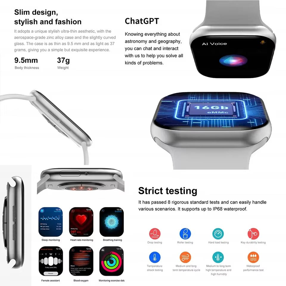 Smart Fitness Smartwatch with Health Tracking – Multiple Colors - HZ Mobile