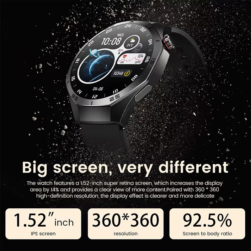 2025 SmartWatch AMOLED Screen GPS Bluetooth Call – Android & iOS Compatible - HZ Mobile